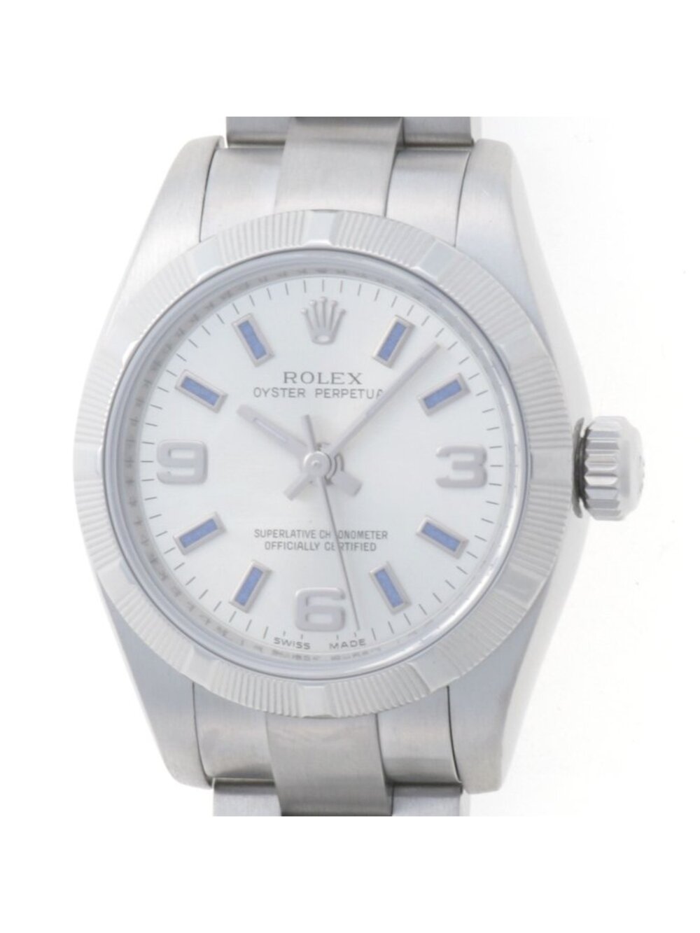 Rolex Oyster Perpetual Silver Stainless Steel Automatic